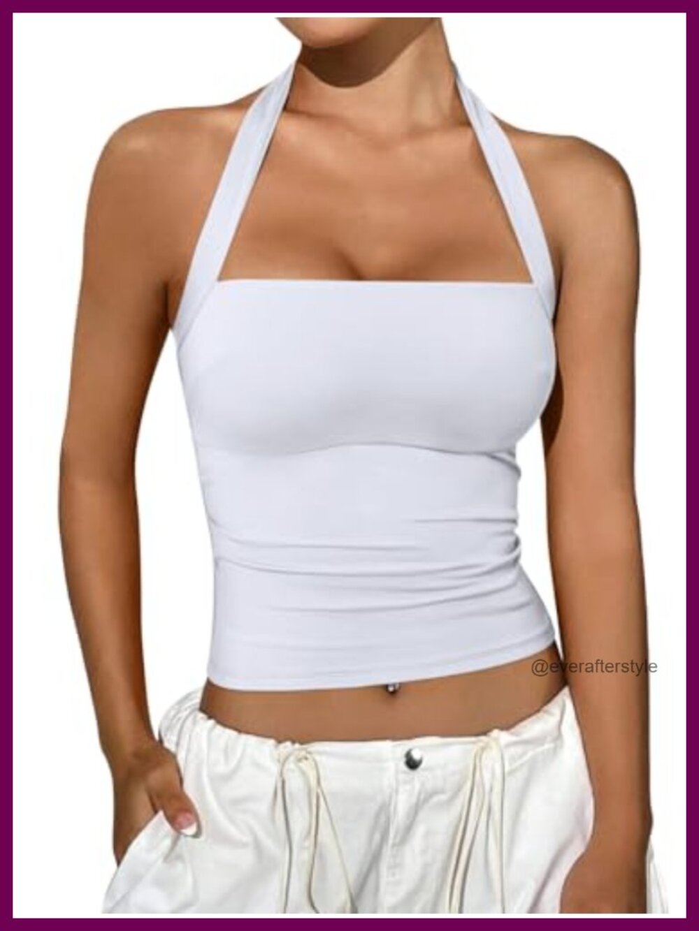 Halter Neck Sleeveless Crop Tank Top Ruched Lace Bust Summer Party Top
